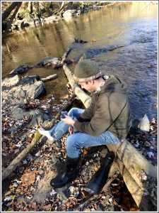 Steve Emptying his Boots
